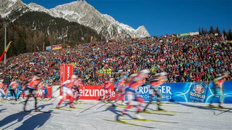 Vista panoramica dello Stadio del Biathlon di Anterselva