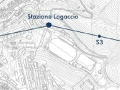 Schema del percorso previsto per la funivia di Forte Begato, con stazioni di partenza, intermedia e arrivo.