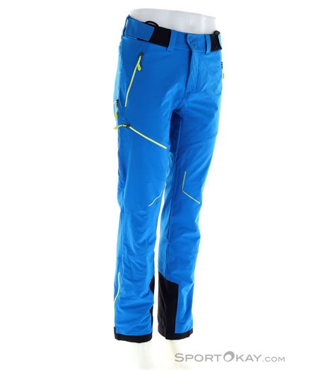 Modello 3D di un pantalone da sci alpinismo La Sportiva Castle per uomo, con focus sui dettagli tecnici e sul materiale softshell