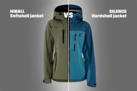 Schema comparativo tra pantaloni softshell e hardshell