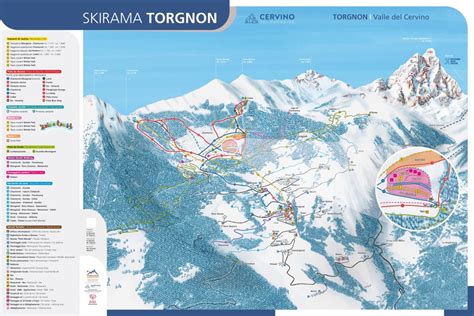 Schema degli impianti di risalita di Torgnon