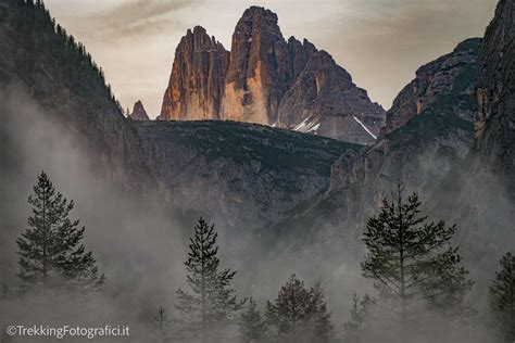 vista panoramica dalla cima del Monte Specie con le Tre Cime di Lavaredo