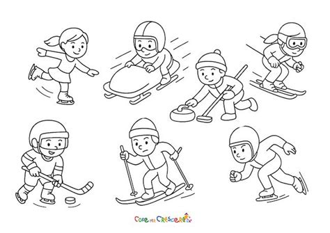 Disegni di bambini che rappresentano attività sulla neve