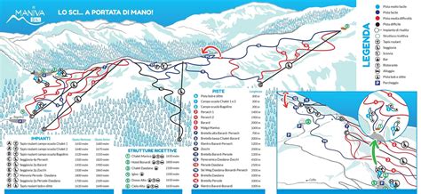 Mappa della skiarea Monte Agudo con evidenziate le seggiovie