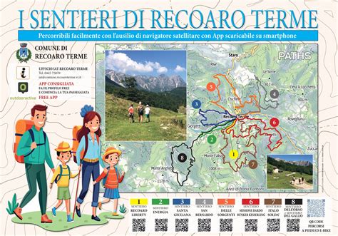 Mappa dei percorsi del Centro Fondo di Recoaro Terme con indicazione degli anelli e dei rifugi