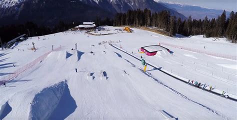 Schema degli ostacoli presenti nell'area avanzata dello Snowpark Dosson