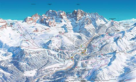 Mappa panoramica della Val Rendena con Madonna di Campiglio e Pinzolo in evidenza