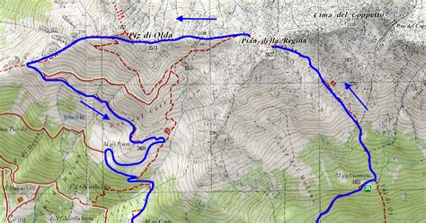 Mappa dell'itinerario con punto di partenza a Pian del Colle e indicazione del percorso verso il Rifugio i Re Magi