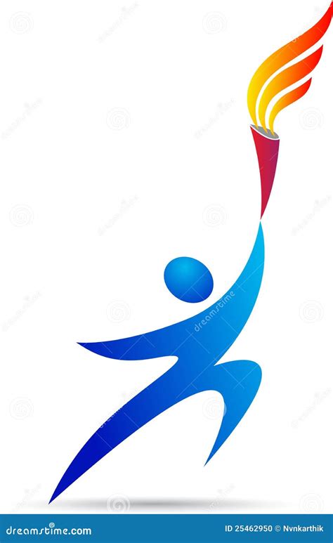Illustrazione stilizzata della torcia olimpica con un grafico economico sovrapposto