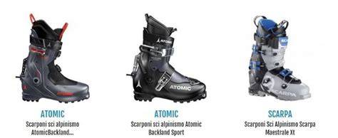 Una selezione di scarponi da alpinismo di diverse categorie (B1, B2, B3) per illustrare le differenze strutturali.