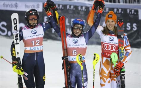 Podio slalom femminile Zagabria con Shiffrin, Vlhova e Swenn Larsson
