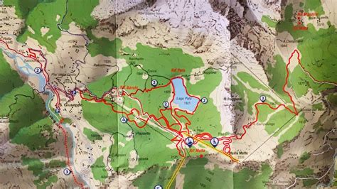 Mappa della Valmalenco con evidenziate le aree di interesse turistico e le infrastrutture esistenti.