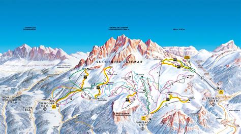 Mappa delle piste e degli impianti di risalita di Latemar Dolomites