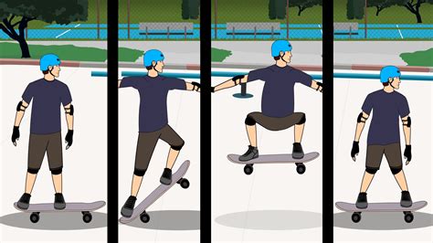 Infografica passo-passo su come eseguire un Ollie nello snowboard