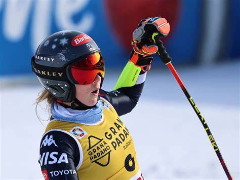 Grafica con la classifica della prima manche dello slalom femminile