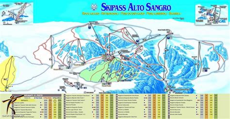 Mappa delle piste e degli impianti di risalita del comprensorio di Roccaraso