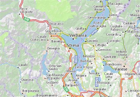Mappa di Stresa con indicazione dei principali parcheggi e punti di interesse
