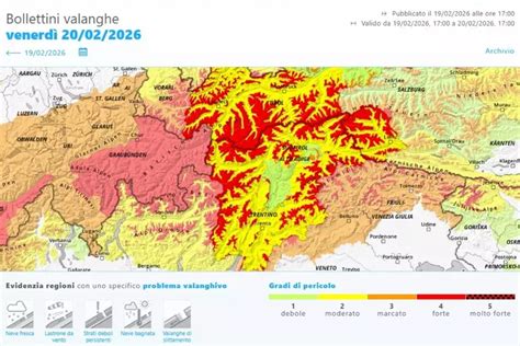 Mappa del rischio valanghe in Alto Adige