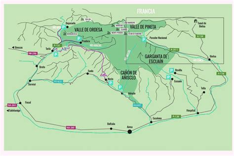 Mappa con diversi itinerari escursionistici e ciclabili nella Valle di Cogne