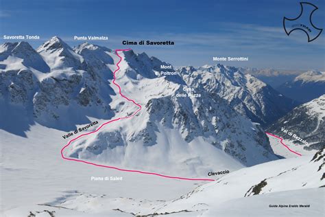 Panoramica dalla vetta della Cima di Savoretta verso Gran Zebrù, Tresero e San Matteo