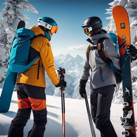Coppia che ritira sci e snowboard presso il noleggio Mottolino