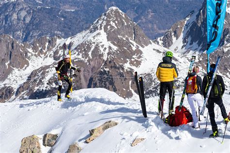 Foto di Martina Valmassoi durante la gara di Cima d'Asta Skialp, con lo sguardo concentrato o festeggiando la vittoria.