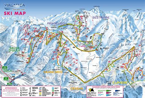 grafico che illustra l'altezza della neve in quota e a valle nel comprensorio sciistico di Sestriere