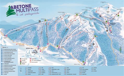 Schema delle piste da sci dell'Abetone