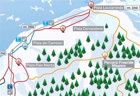 mappa degli impianti di risalita dell'Alpe Devero