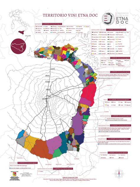 Mappa che indica la posizione di Etna Sud e le principali attrazioni