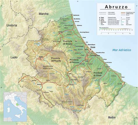 Mappa delle località sciistiche in Abruzzo