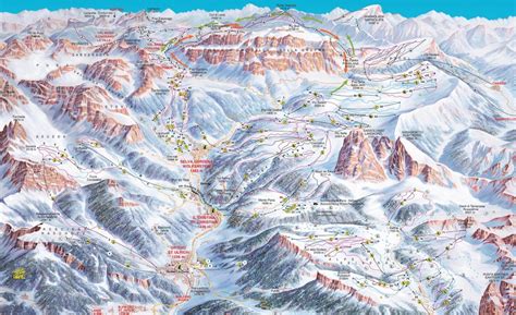 Schema degli impianti di risalita da Ortisei al Seceda