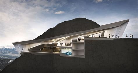 Edificio del Messner Mountain Museum Corones progettato da Zaha Hadid