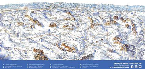 Mappa del comprensorio sciistico Grandi Altipiani con le diverse aree sciistiche e collegamenti