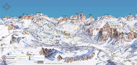 Mappa delle piste del comprensorio sciistico Faloria - Cristallo