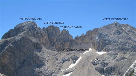 Descrizione per il designer: Foto panoramica del massiccio del Rimpfischhorn con evidenziato il percorso di ascesa e i possibili luoghi del ritrovamento dei corpi.