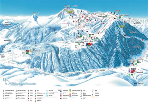 Mappa delle piste del comprensorio sciistico del Monte Zoncolan