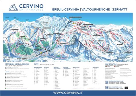 Breuil-Cervinia con vista sul Cervino e le piste da sci