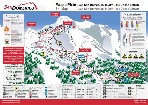 Mappa del comprensorio sciistico San Domenico - Alpe Ciamporino