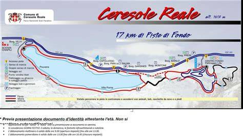 Mappa schematica dei sentieri intorno a Ceresole Reale