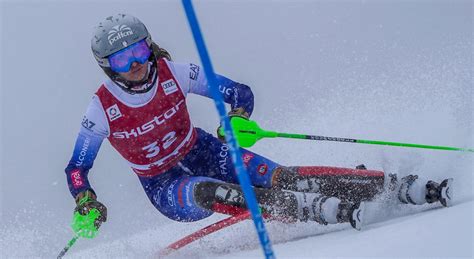 Grafica con le posizioni delle prime atlete nello slalom femminile