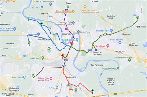Mappa del percorso ciclabile da Trento a Bolzano