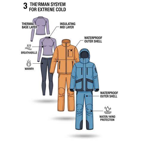 Schema che illustra il sistema a strati dell'abbigliamento da sci alpinismo: base, intermedio, esterno.