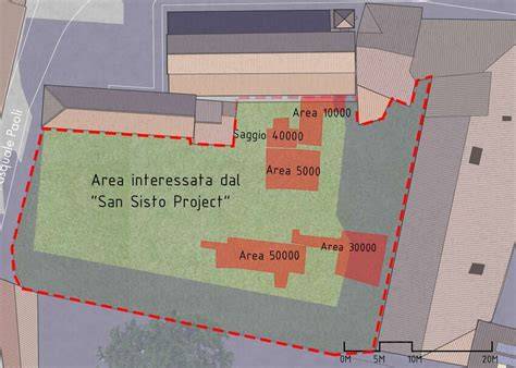 Planimetria del Palaghiaccio di Feltre con indicazione delle aree riqualificate