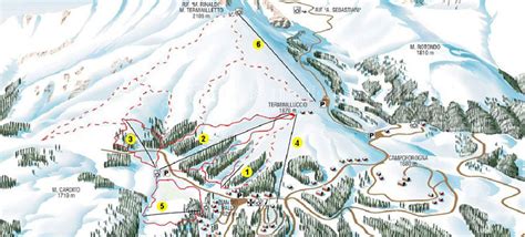 panoramica del Monte Terminillo con piste da sci innevate