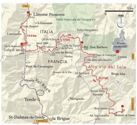 Mappa dell'Alta Via Meranese