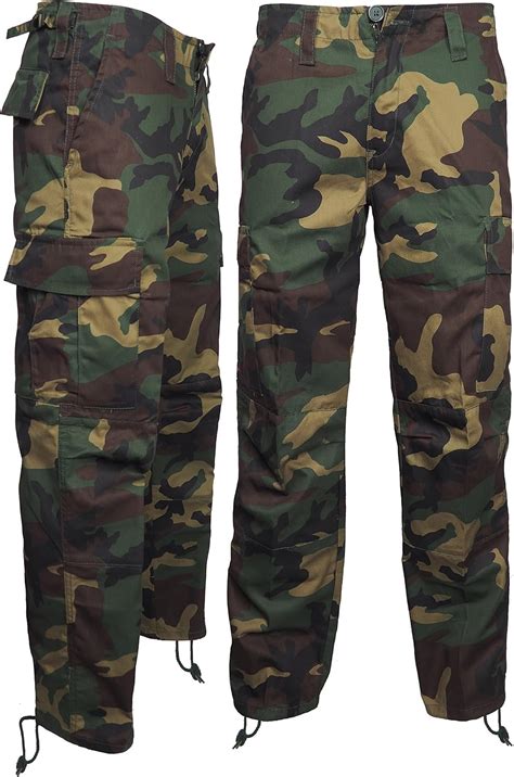Pantaloni cargo mimetici da uomo con diverse tasche