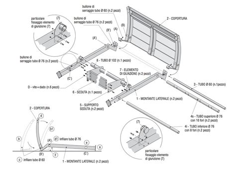 Schema di montaggio dei pattini paramotore su una mot slitta Polaris