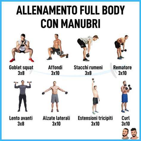 Serie di immagini che mostrano diversi esercizi per la parte superiore del corpo