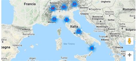 Mappa delle principali località sciistiche italiane per la Settimana Bianca